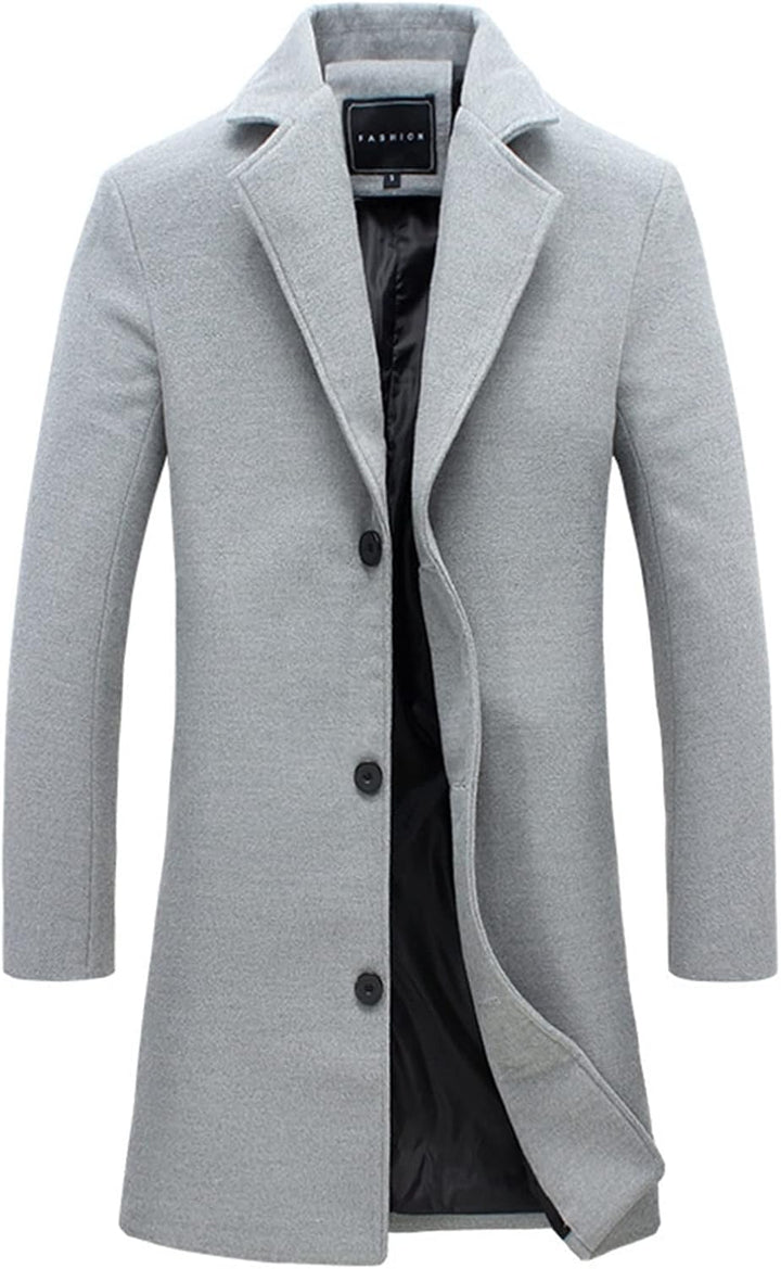 Herren Warm Wollmantel Stehkragen Wintermantel Kurzmantel Winter Jacke Business Freizeit Winddichte