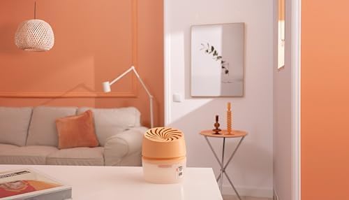 Pattex AERO 360° Kompakt Luftentfeuchter Peach Colour Collection, 1 Gerät inkl. 1 Nachfülltab, Raume