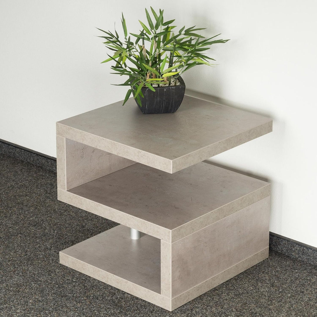 levandeo Couchtisch Sigi Betonoptik B x H x T: 44x44x44cm Grau Holz Beistelltisch Keine Montage fest
