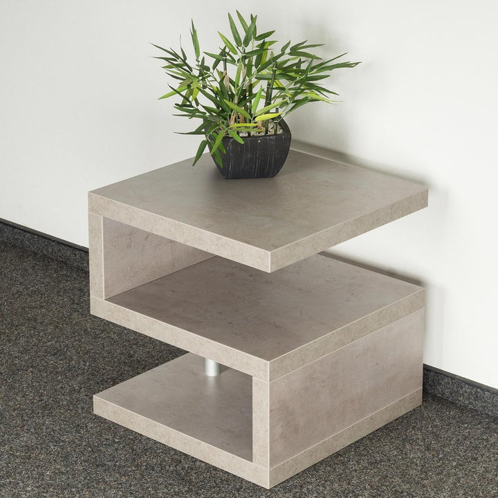 levandeo Couchtisch Sigi Betonoptik B x H x T: 44x44x44cm Grau Holz Beistelltisch Keine Montage fest