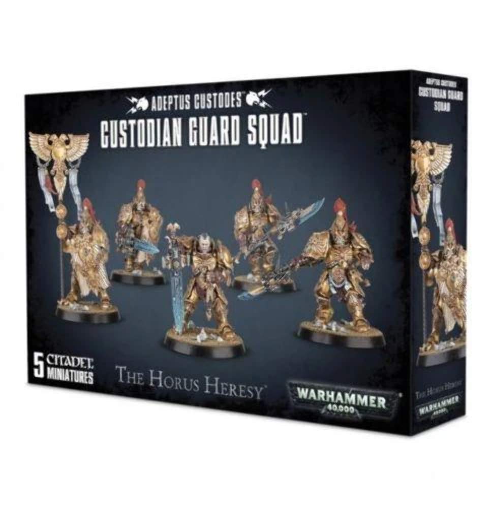Games Workshop Warhammer 40k - Adeptus Custodes Custodian Guard, Schwarz