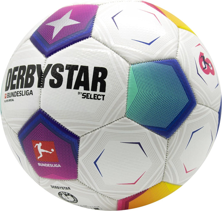 Derbystar Bundesliga Player Special v23 - Bundesliga Ball 23/24 - Unisex Fussball Grösse 5 im Design