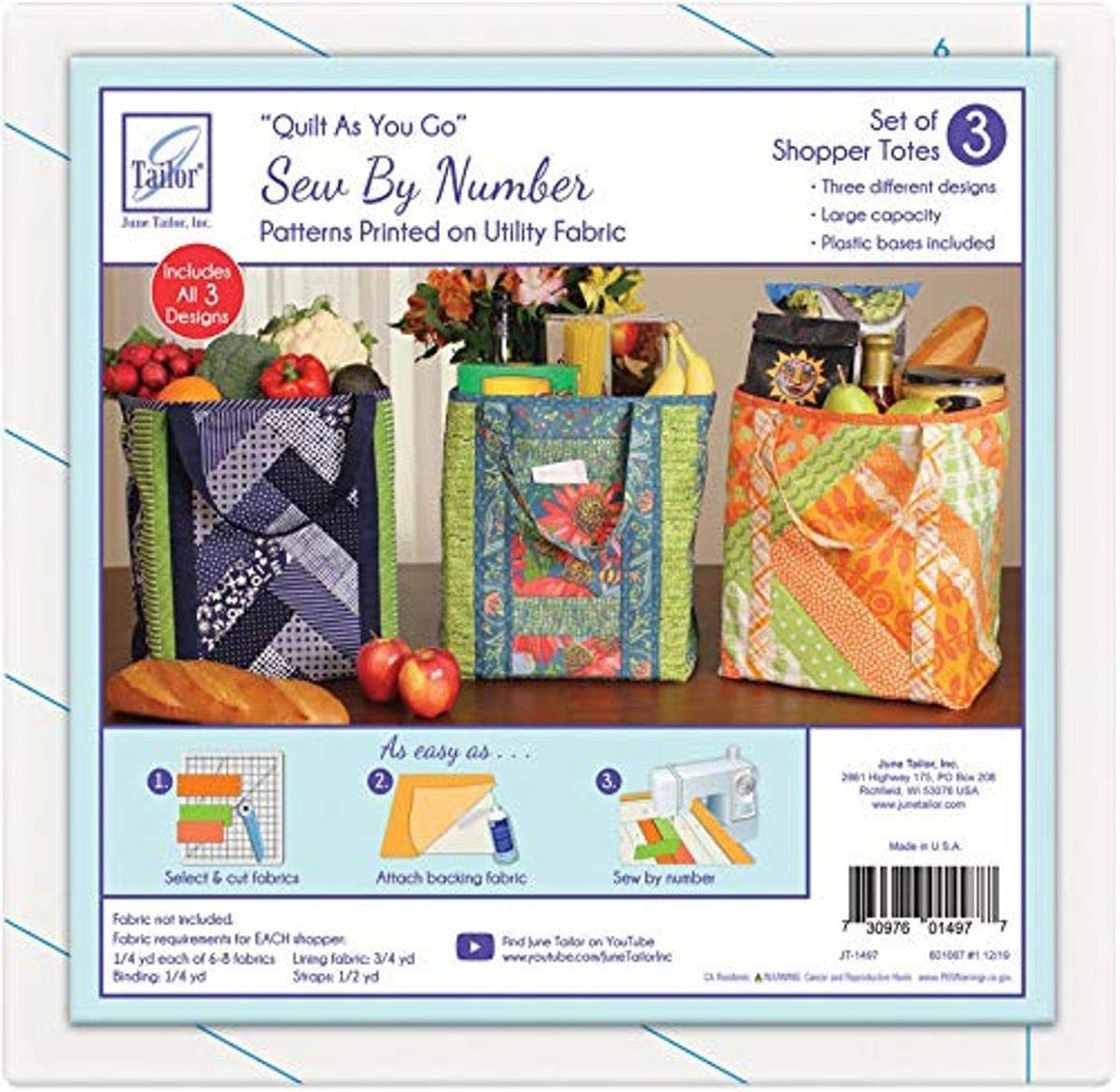 June Tailor Inc Quilt As You Go Shoppers Tragetaschen, 3 Stück