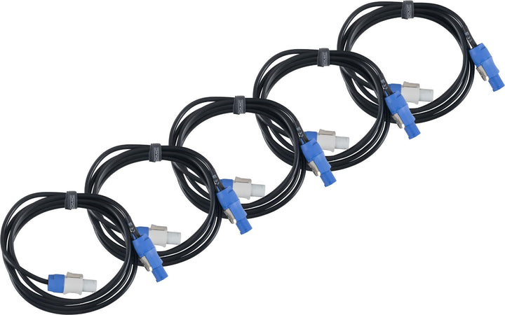 Pronomic Power Twist 5 Stromkabel Set - 2 Kabel zur Stromversorgung von Aktiv-Lautsprechern und Sche