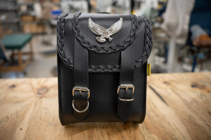 Dowco Willie & Max 58411-00 Magic Series Motorrad-Sissy-Bar-Tasche, Kunstleder, Schwarz, universelle