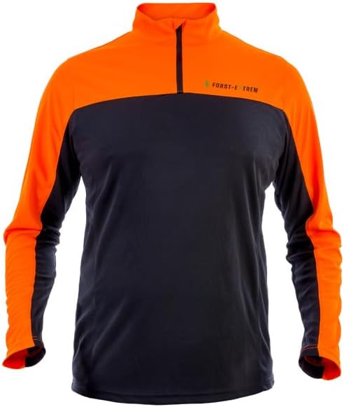 Beginner 2.0 Funktionsshirt Shirt für die Forstarbeit Langarm Anthrazit-orange L, Langarm Anthrazit-