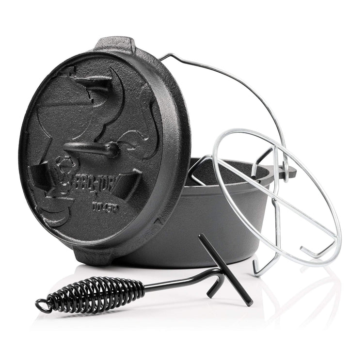 BBQ-Toro Dutch Oven Premium Serie | 4,2 Liter (DO45P), Topf ohne Füsse | bereits eingebrannt - prese