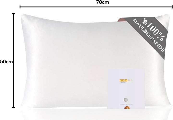 ZIMASILK Kissenbezug aus 100% Seide für Haare und Haut. Doppelseitige 19 Momme Reine Maulbeerseide K
