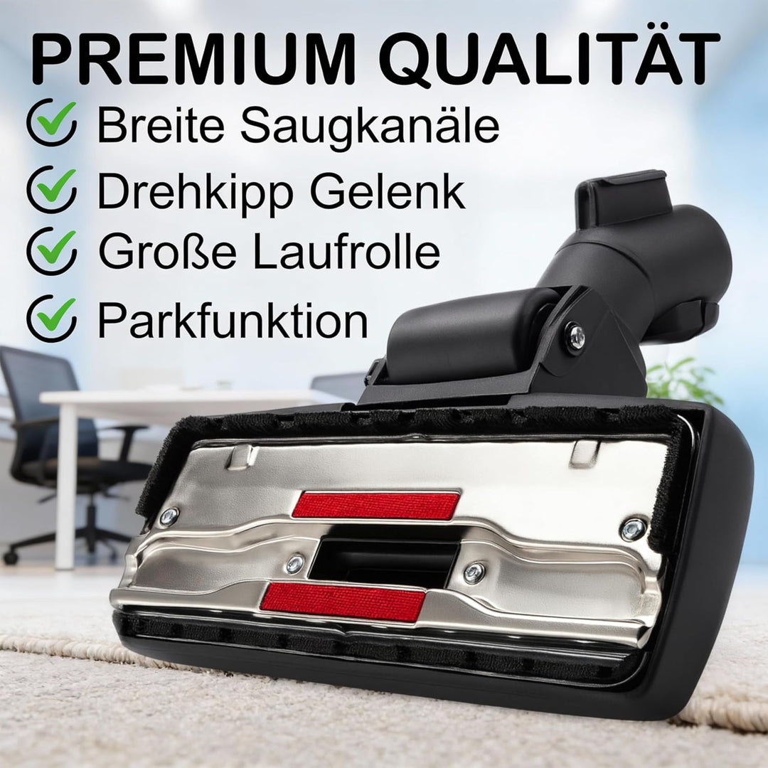 DeClean Bodendüse Bürste kompatibel mit Miele Staubsauger C1, C2, C3, Complete, Compact, Classic, S8