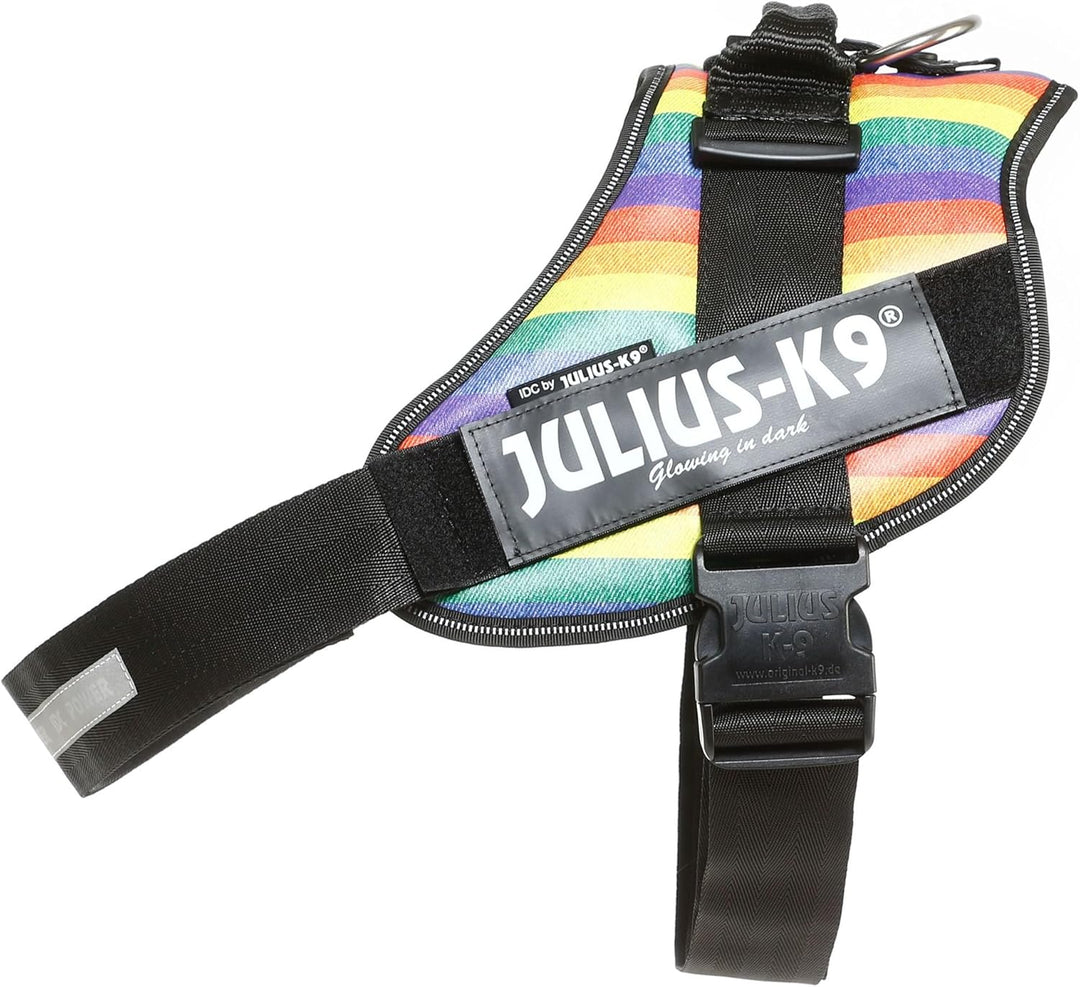 Julius-K9, IDC Powergeschirr, Grösse: 3XL / 4, Regenbogen (Kunstleder) Regenbogen (Kunstleder) 3XL/4