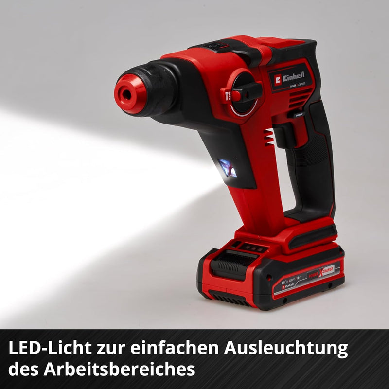 Einhell Akku-Bohrhammer TE-HD 18/12 Li Power X-Change (Li-Ion, 18 V, Hammer-/bohren/Schrauben, 1.3 J