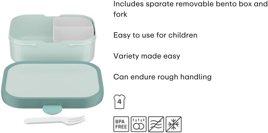Mepal - Brotdose Kinder Campus Little Dutch - Bento Box Kinder - Brotdose Kinder mit Fächern & Gabel