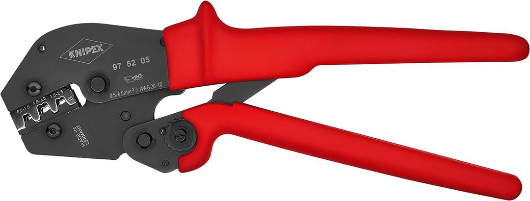 Knipex Crimpzange auch für Zweihandbedienung brüniert, mit rutschhemmenden Kunststoff-Hüllen 250 mm