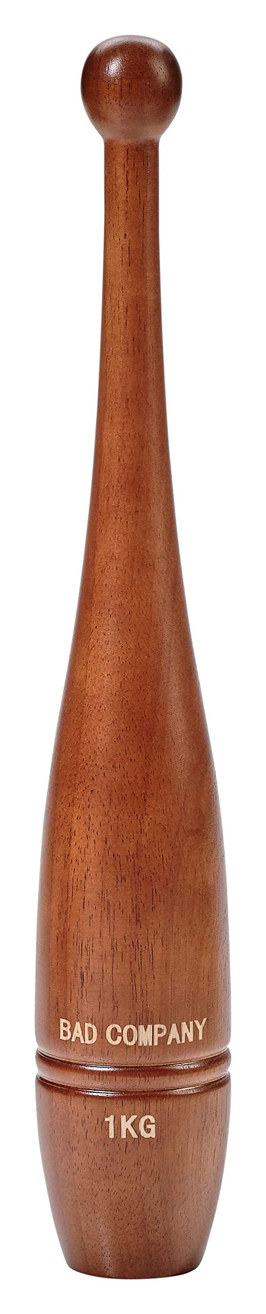 Bad Company Wooden Indian Club Bell I Schwungkeule aus gepresstem Holz inkl. Versieglung I 1-5 kg A