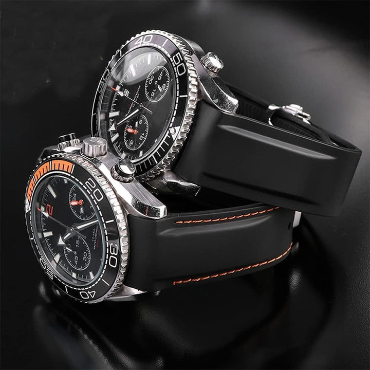 FOUUA Uhrenarmband für Omega Silikon Gummi Uhrenarmbänder 20mm 22mm Sanft Wasserdicht Sport Ersatz F