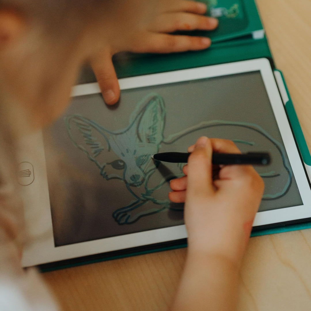 KIDYWOLF - Kidydraw Mini – Tiere der Welt – Zeichentablett für Kinder LCD 8,2 Zoll – magische Schief