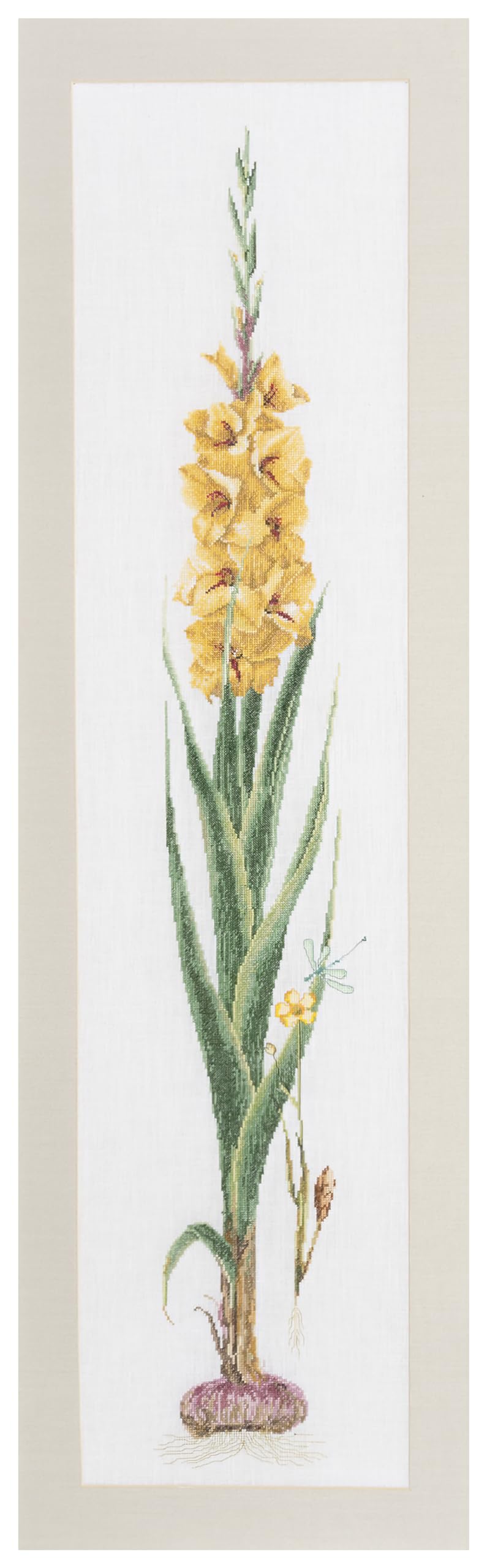 Thea Gouverneur - Kreuzstich-Set - Gladioli-Gelb - Aida - 18 Count - Für Erwachsene - 3072A 3072A Ai