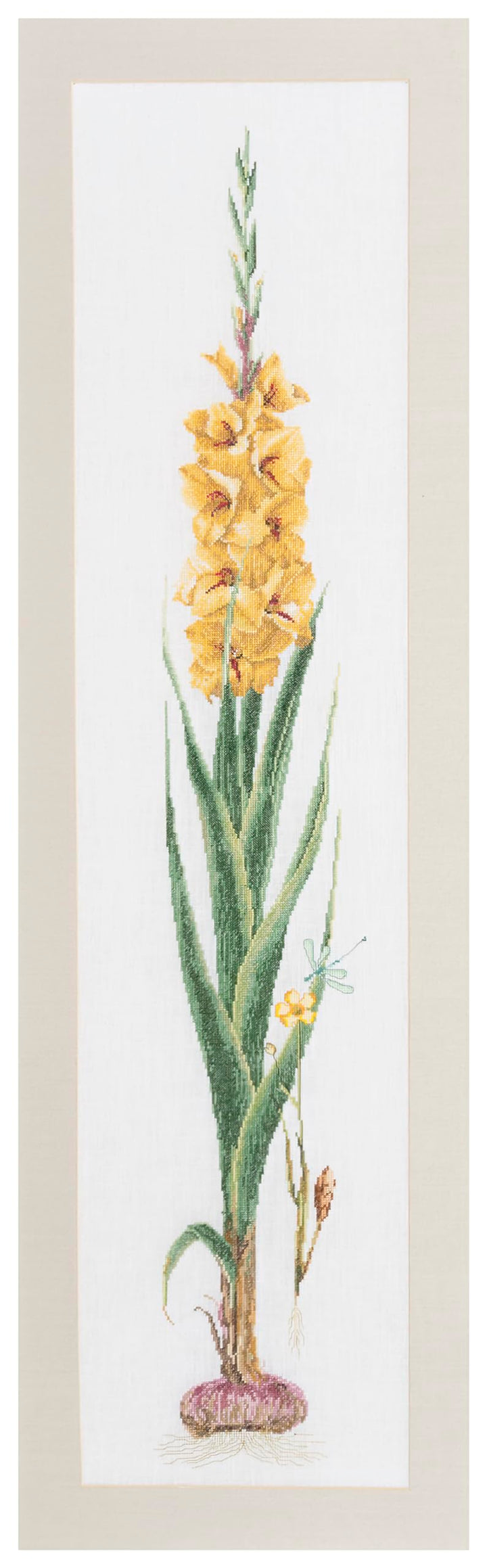 Thea Gouverneur - Kreuzstich-Set - Gladioli-Gelb - Aida - 18 Count - Für Erwachsene - 3072A 3072A Ai