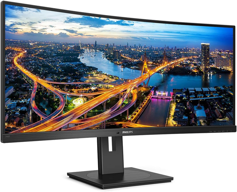 Philips 346B1C - 34 Zoll WQHD Curved USB-C Docking Monitor, höhenverstellbar (3440x1440, 100 Hz, HDM