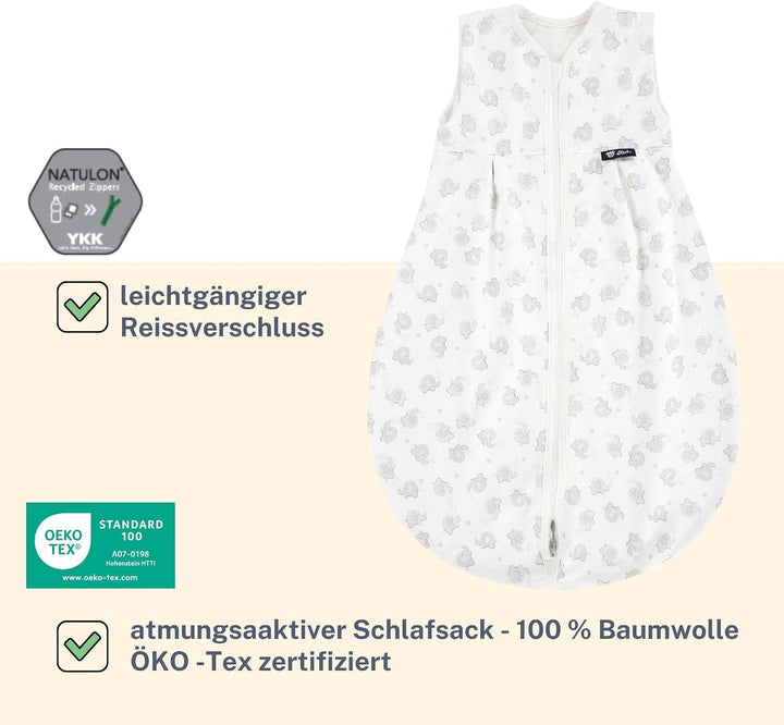 Alvi Schlafsack Baby Mäxchen light I leichter Babyschlafsack ärmellos I Sommerschlafsack Jungen und