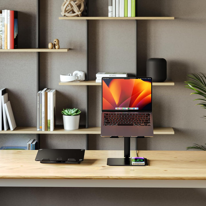 ALOGIC Elite Aluminum Laptop Stand | Wireless Charger mit bis zu 10 Watt | Silikonpad für rutschfest