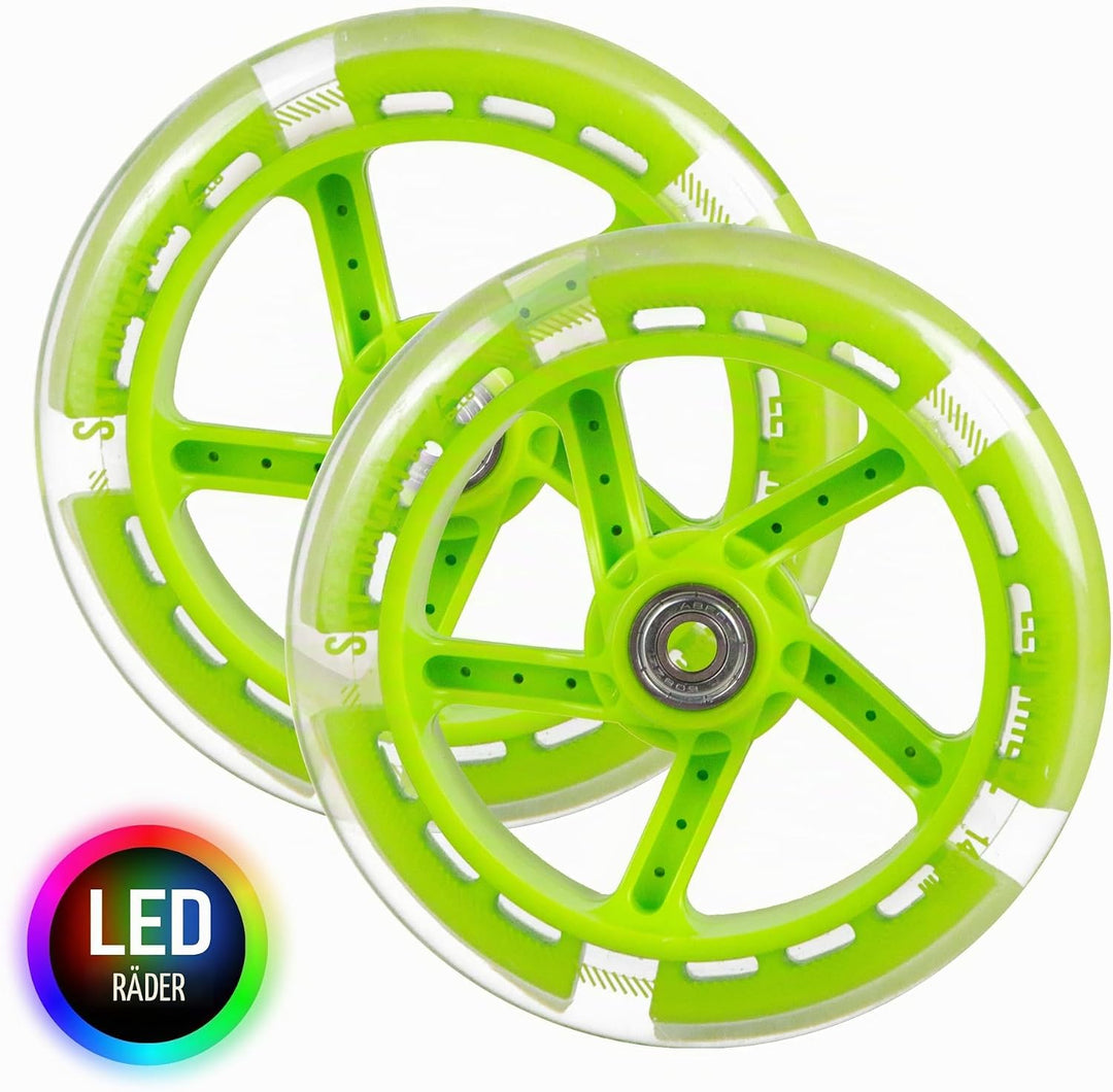 Apollo City Scooter 145mm Ersatzräderset Pro Wheels - ABEC 7 Kugellager, Roller Rad Ersatz-Räder pas