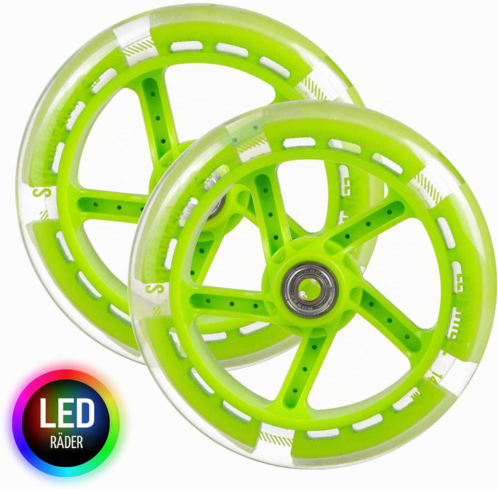 Apollo City Scooter 145mm Ersatzräderset Pro Wheels - ABEC 7 Kugellager, Roller Rad Ersatz-Räder pas
