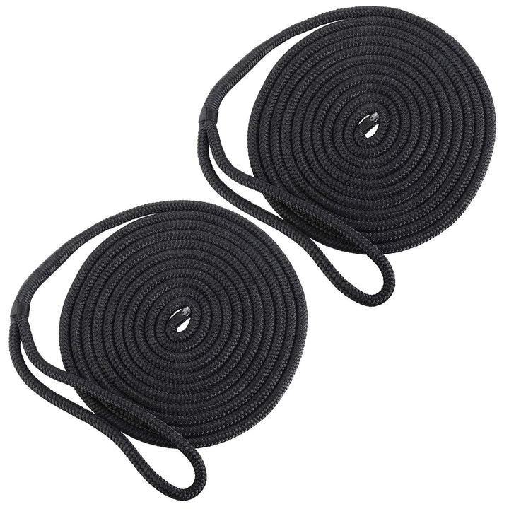 FreeTec 2tlg Boot Fenderleine Nylon Dockline Festmacherleine Fenderseil Bootsseil mit Auge 12mm Durc
