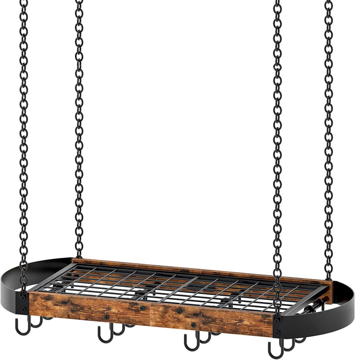 80,5 cm Wandregal Küche, hängendes Küchenregal, Topfregal Deckenregal, Topfdeckelhalter, Pfannenhalt