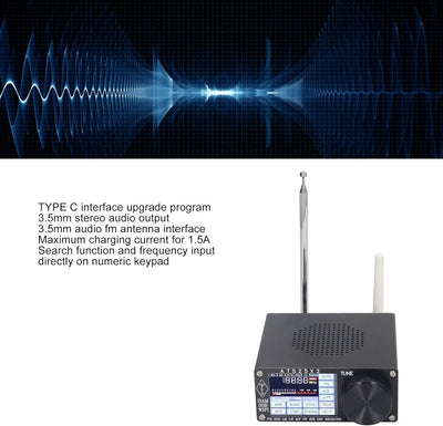 Oumefar Full Band Radio Receiver DSP Shortwave Multi Modes mit Spectrum Scanning ATS25X2 FM LW Porta