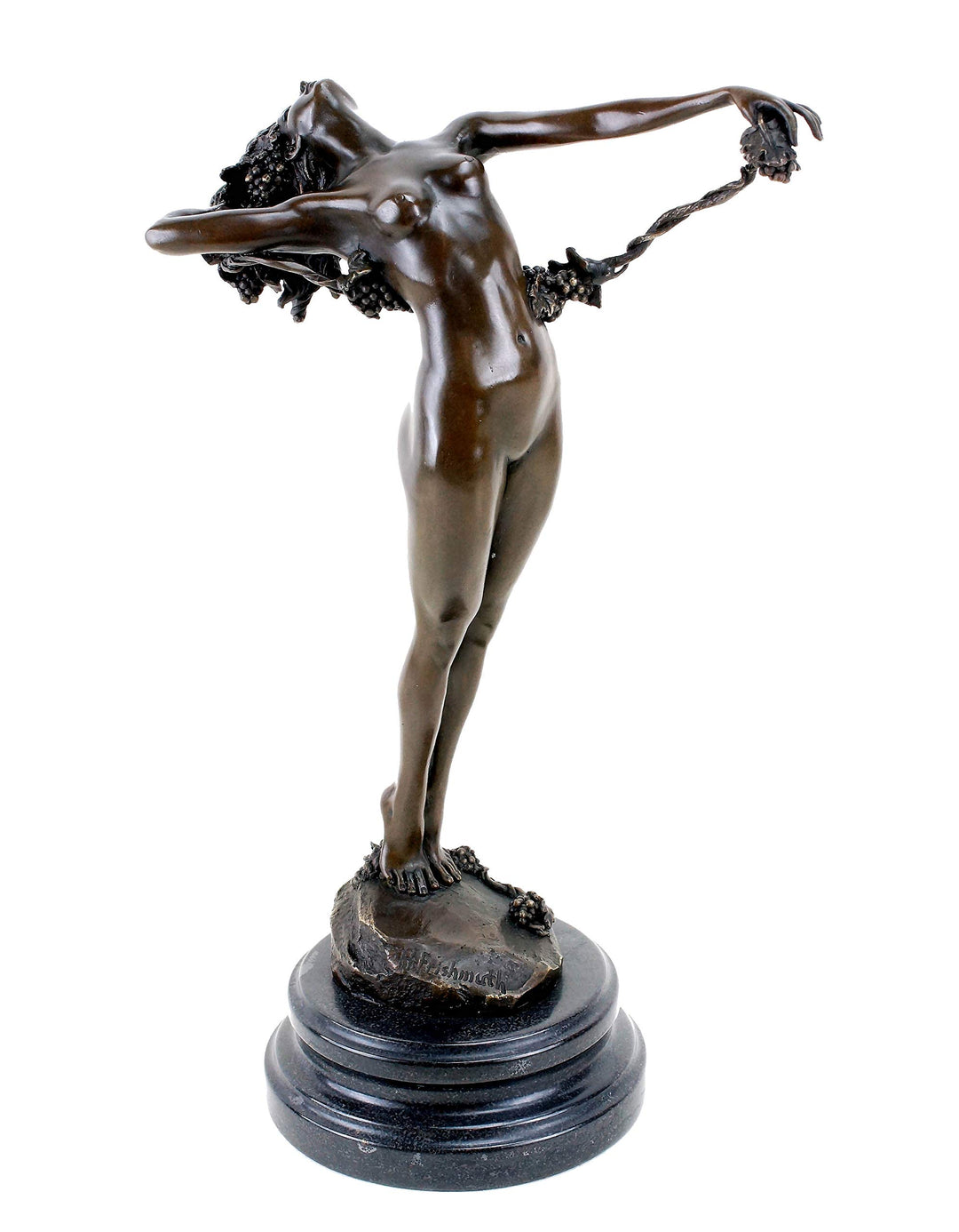 Kunst &amp; Ambiente - Bronzefigur von Harriet Whitney Frishmuth - The Vine (1923) - signiert - Jugendst