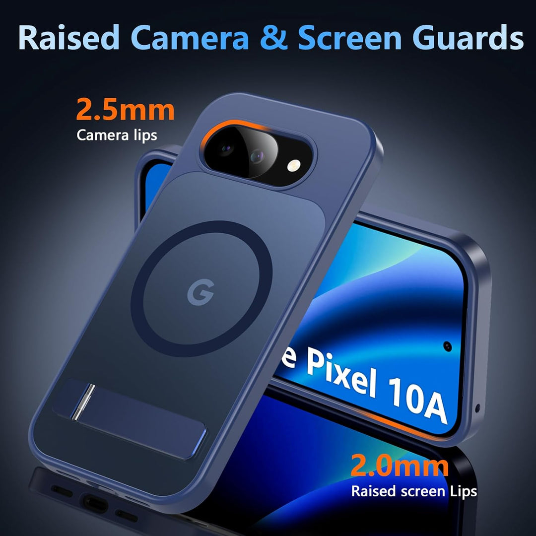 BESINPO Magnetisch für Google Pixel 10A Hülle mit Ständer & Panzer Schutz Glas,Pixel 10A Hülle,Kompa
