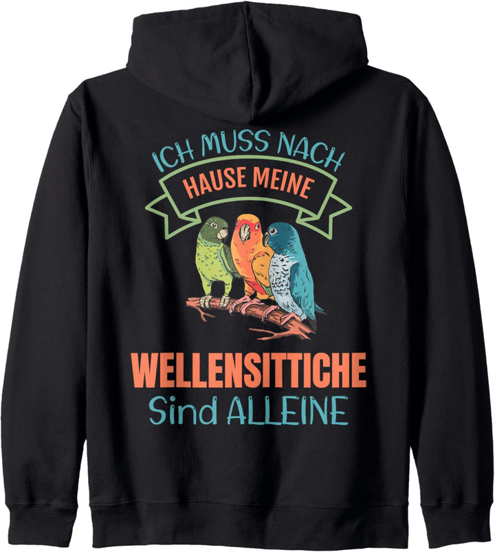 Meine Wellensittiche sind alleine, Wellensittich Kapuzenjacke