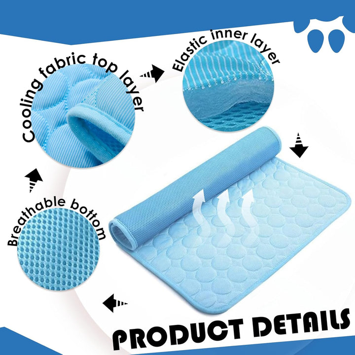 Kühlmatte Hunde 100 * 70cm Pet Cooling Mat Selbstkühlende Kühldecke Hund für Katzen und Hunde Selbst