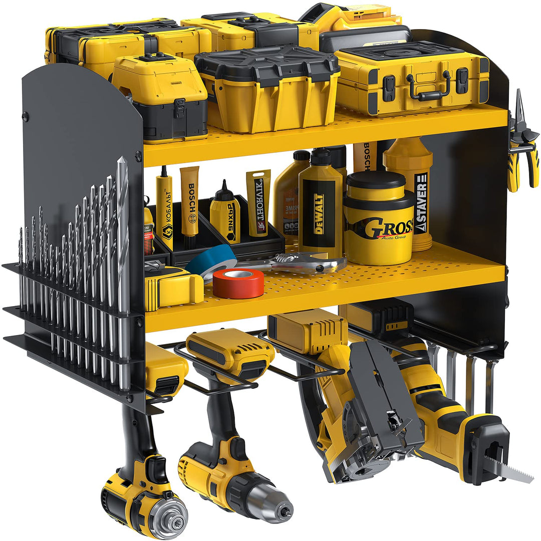 Power Tool Organizer Werkzeugspeicher bohrer Aufbewahrung Wandmontage 4 Steckplätze Heavyduty Elektr