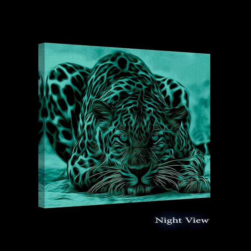 Startonight Bilder Leopard, Leinwandbilder Moderne Kunst, Tiere Wanddeko Kunstdrucke, Wandbilder 80