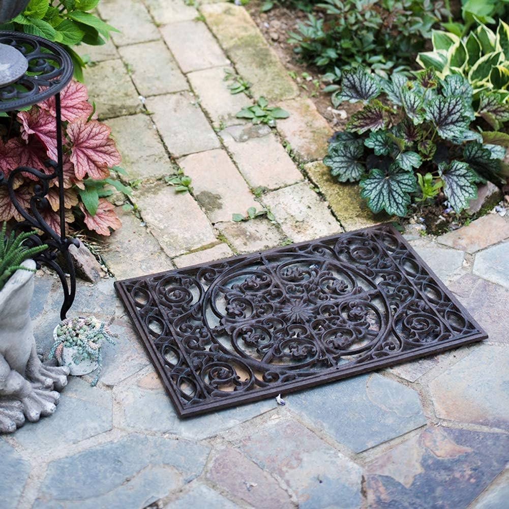 Sungmor rechteckige Fussmatte aus Gusseisen - 55,9 x 36,6 cm - haltbare, rutschfeste Fussmatte, Schu