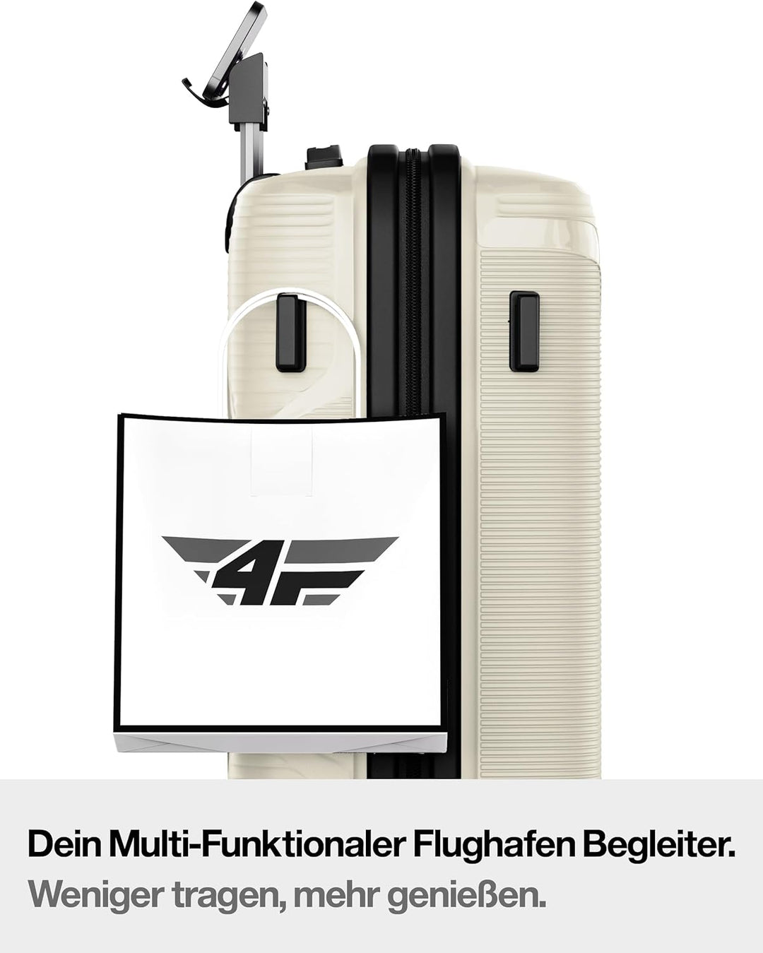 Leichter Hartschalen-Reisekoffer Set 4-teilig, Koffer Set mit TSA-Schloss, Doppelreissverschluss, Do