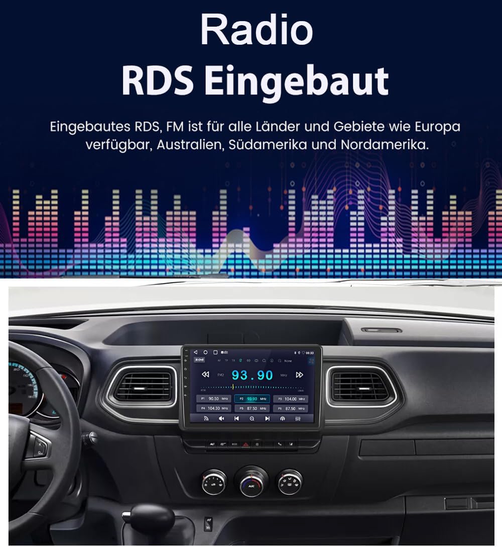 Auto Radio Autospieler GPS Navi Navigation Carplay/Android Autoradio 10 Zoll HD-Touchscreen, Ersatz