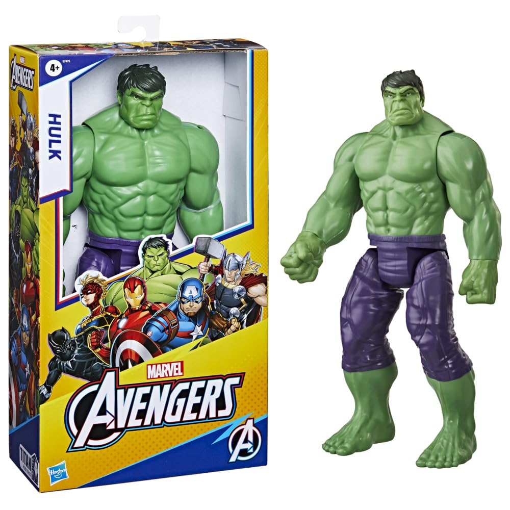 Hasbro E7475 Marvel Avengers Titan Hero Series Blast Gear Deluxe Hulk ActionFigur, 30 cm Spielzeug,