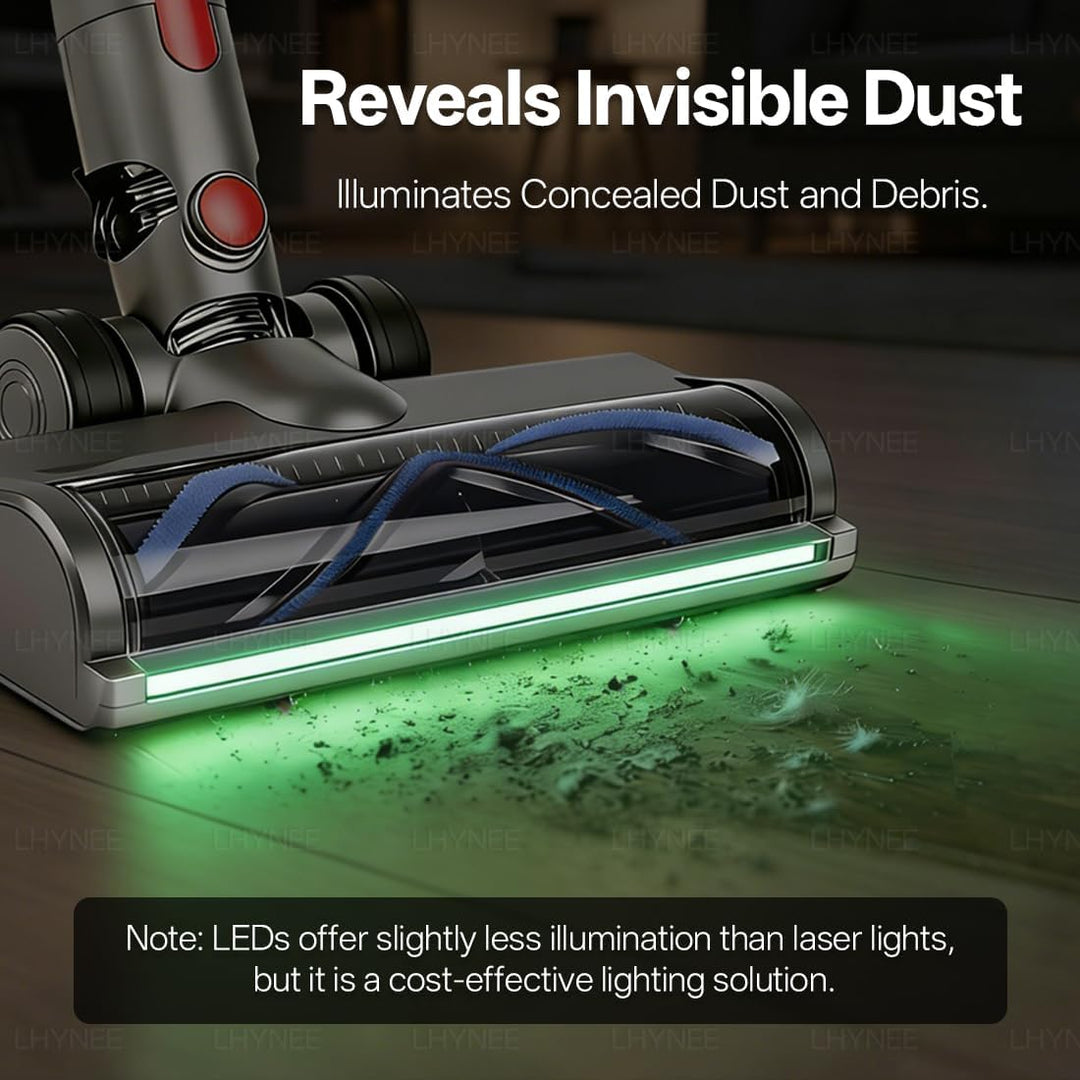 Bürste kompatibel für Dyson V8, V11, V10, V7, V15 mit LED-Staubdetektionslicht als 2in1 Set inklusiv