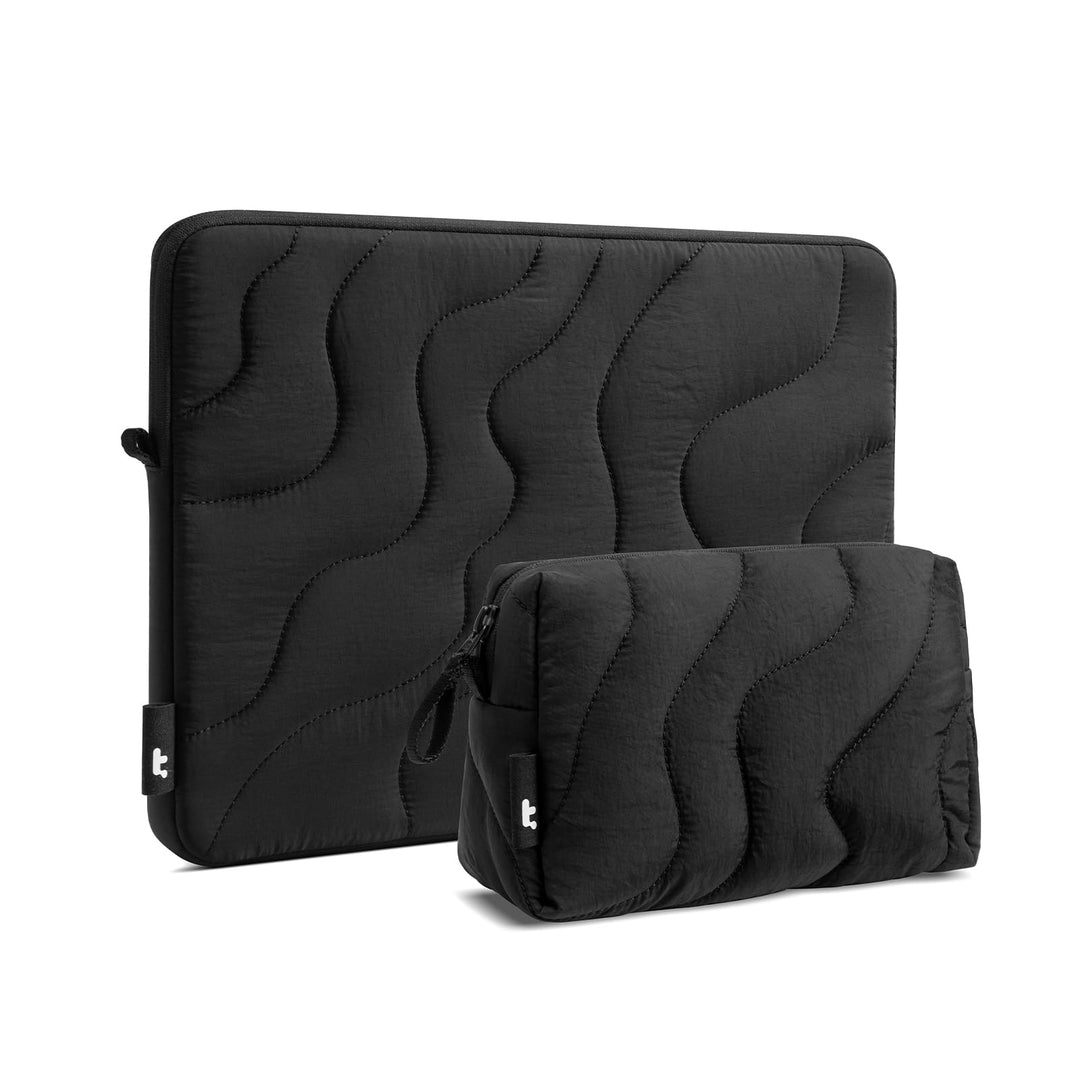 tomtoc Gesteppte Laptop Tasche Hülle für Neu 15 Zoll MacBook Air &amp; Gesteppte Kabeltasche Elektronik