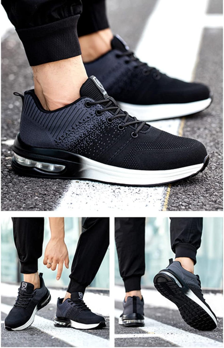 Sicherheitsschuhe Herren Leichte Arbeitsschuhe Damen Sportliche Atmungsaktive Stahlkappenschuhe, 42