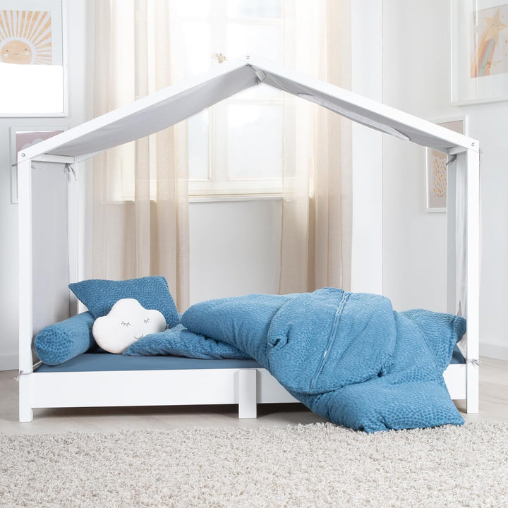 roba Kinderbettwäsche Seashells Indigo 100 x 135 cm - Bettwäsche Set 2-teilig - Bio Baumwolle - GOTS