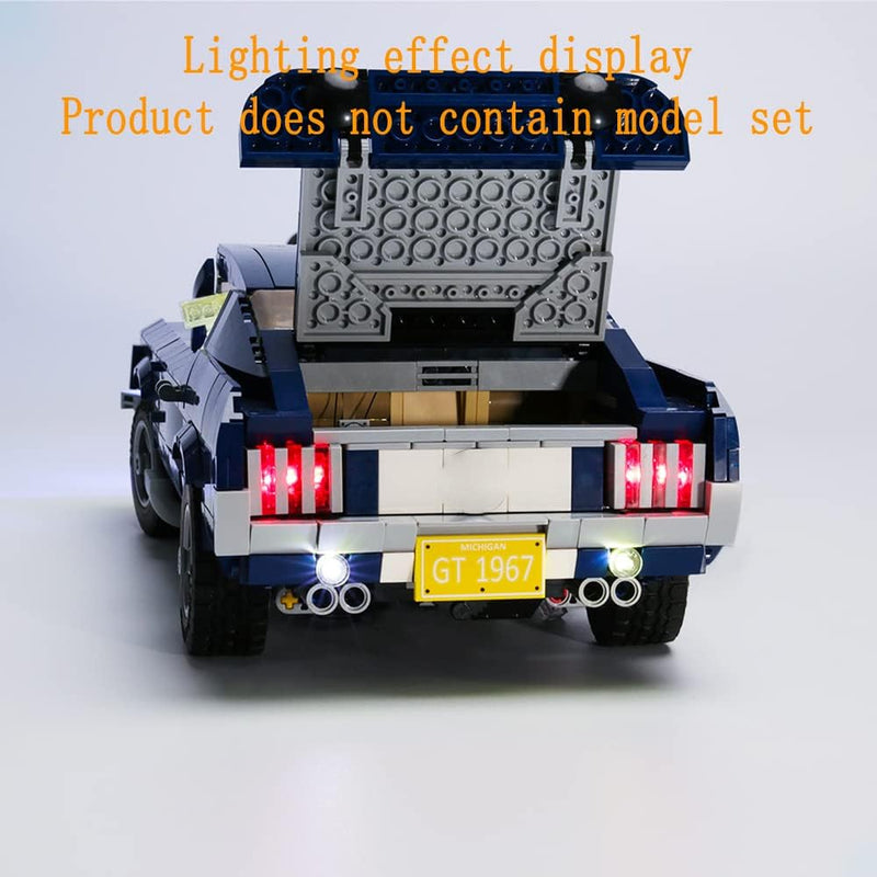 GEAMENT Verbesserte Version Blocks LED Licht-Set für Creator Expert Ford Mustang Car Building Model