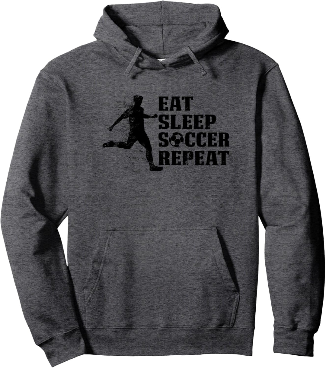 Eat Sleep Soccer Wiederholen design für Fussballspieler Pullover Hoodie