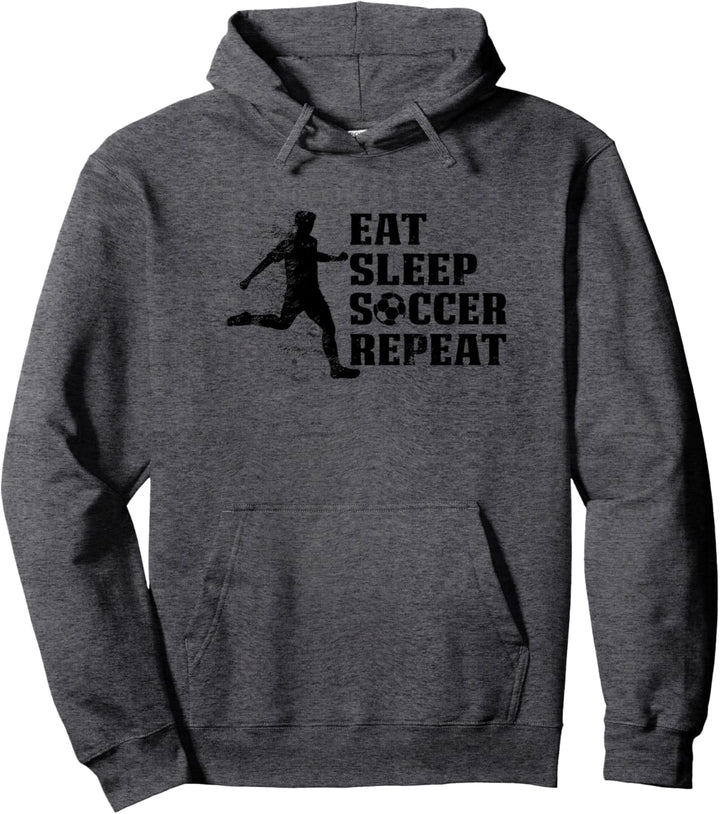 Eat Sleep Soccer Wiederholen design für Fussballspieler Pullover Hoodie