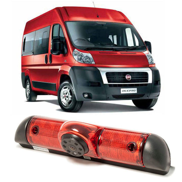 Dynavsal Rückfahrsystem mit Rückfahrkamera im 3. Bremslicht Bremsleuchte passend für Fiat Ducato X25