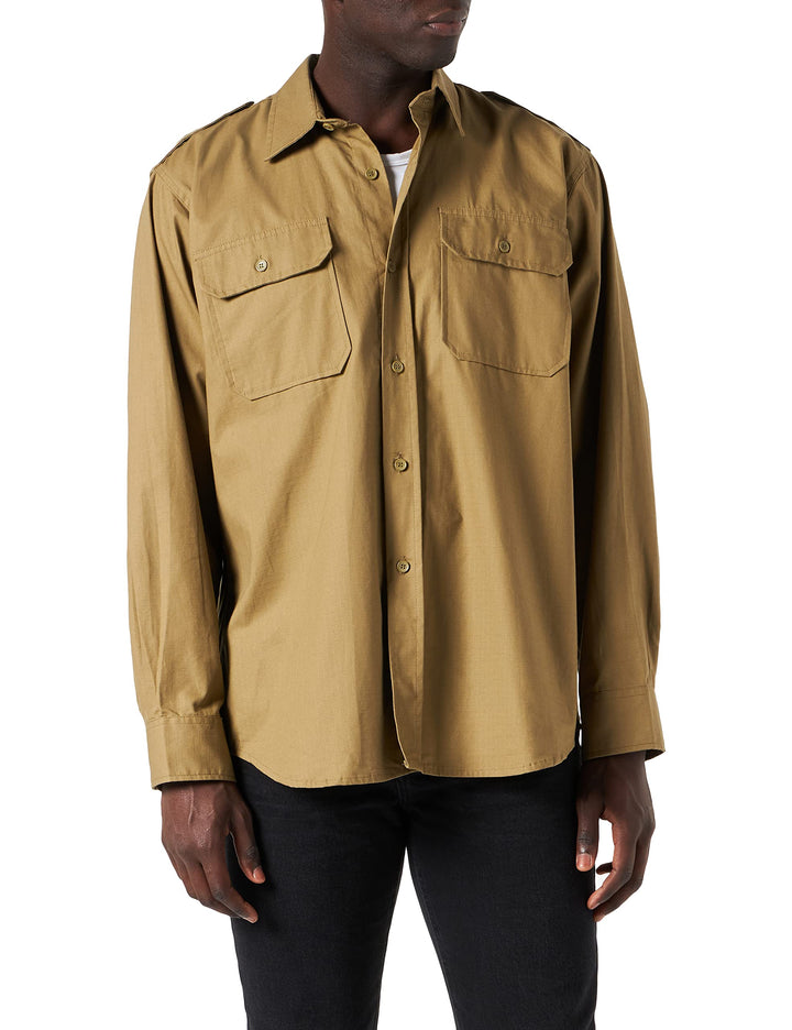 Mil-Tec Herren Ripstop Hemd XS Coyote, XS Coyote