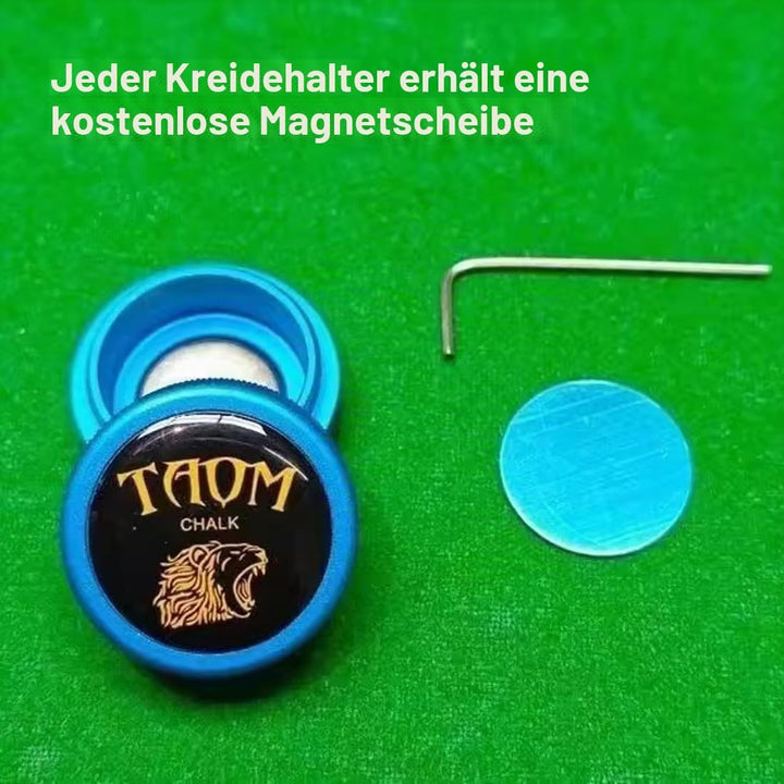 YEUEK TAOM Pool Kreidehalter Runde Form Praktisches Werkzeug Billard Zubehör Magnetische Mini Kreide